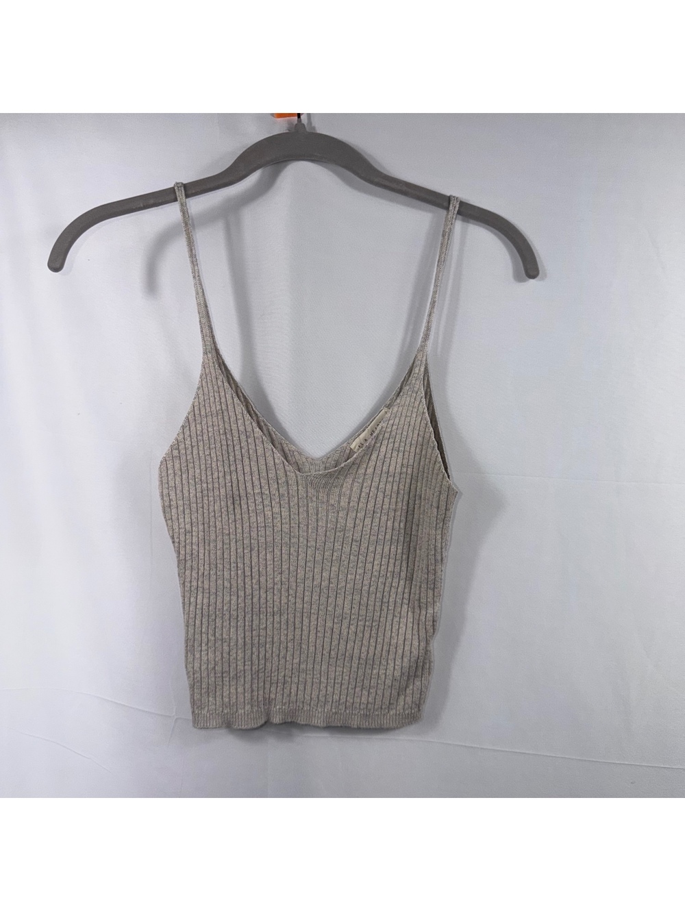 L.A. Hearts Gray Ribbed V-Neck Cami Tank Top Small